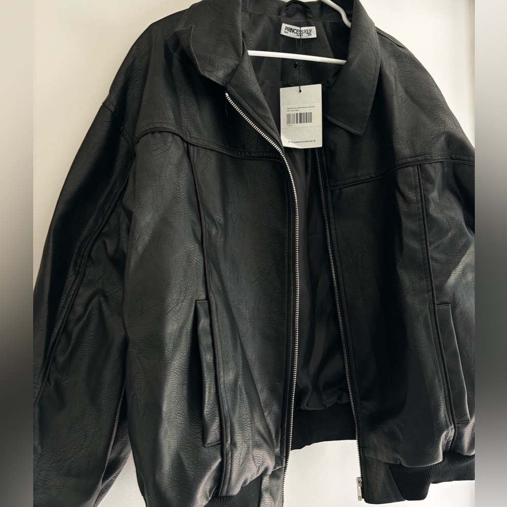 NEW Princess Polly leather bomber jacket